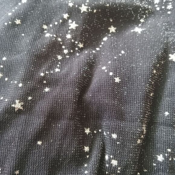 Shein EZwear Plus Size Loose Fit Silver Glitter Star Print Sheer Tee Women's 3XL - Picture 8 of 12